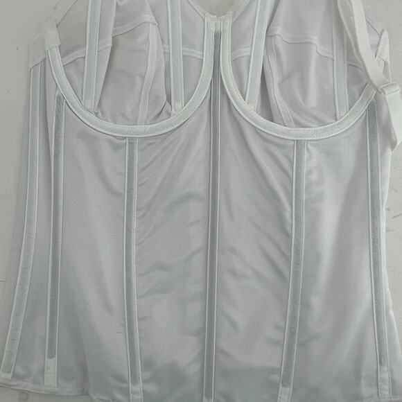 Empire Intimates (38D) American VINTAGE White Bridal Wedding Bustier Bra 1352 - Picture 4 of 9
